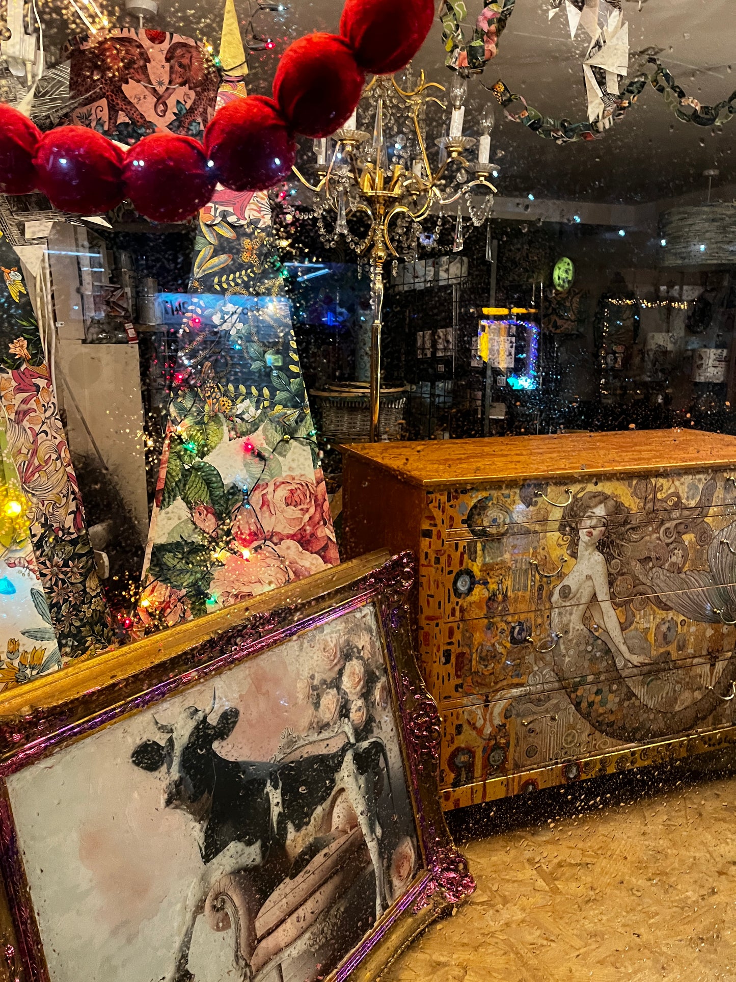 Upcycled Drawers, handpainted and Decoupaged Mermaid