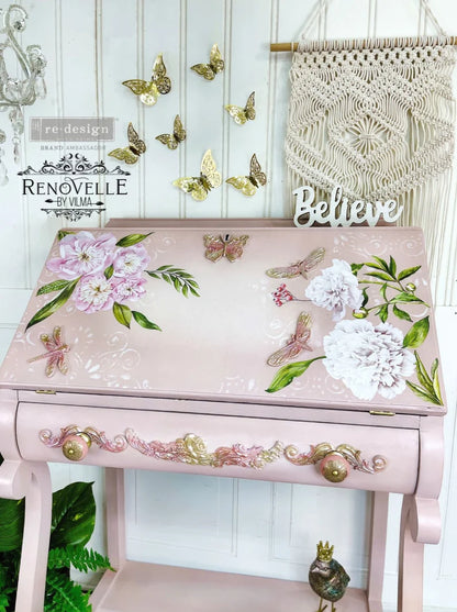 Redesign With Prima Morning Peonies Small Transfer