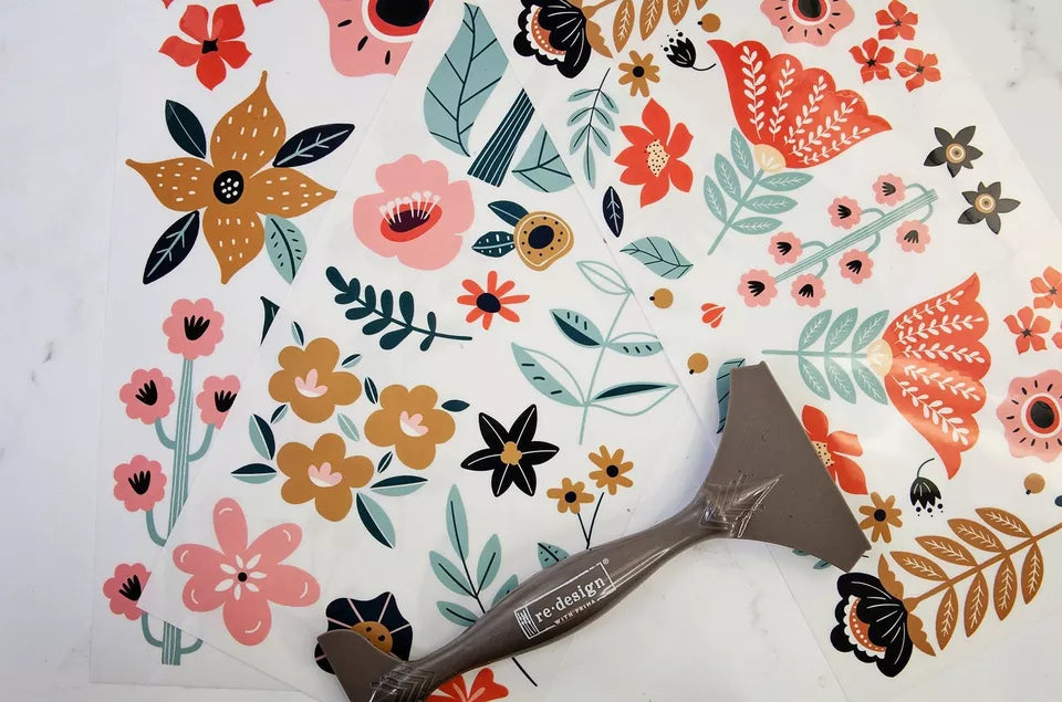 Redesign With Prima Doodle Flowers Small Transfer