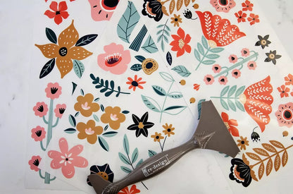 Redesign With Prima Doodle Flowers Small Transfer