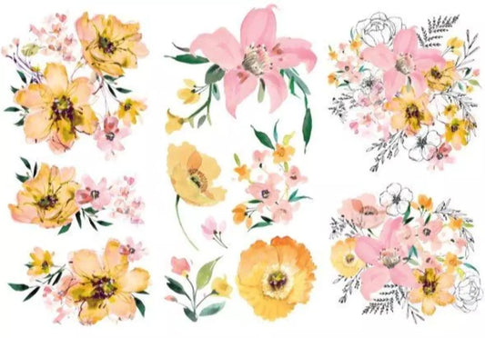 Watercolor Lush Redesign With Prima - Small Transfer