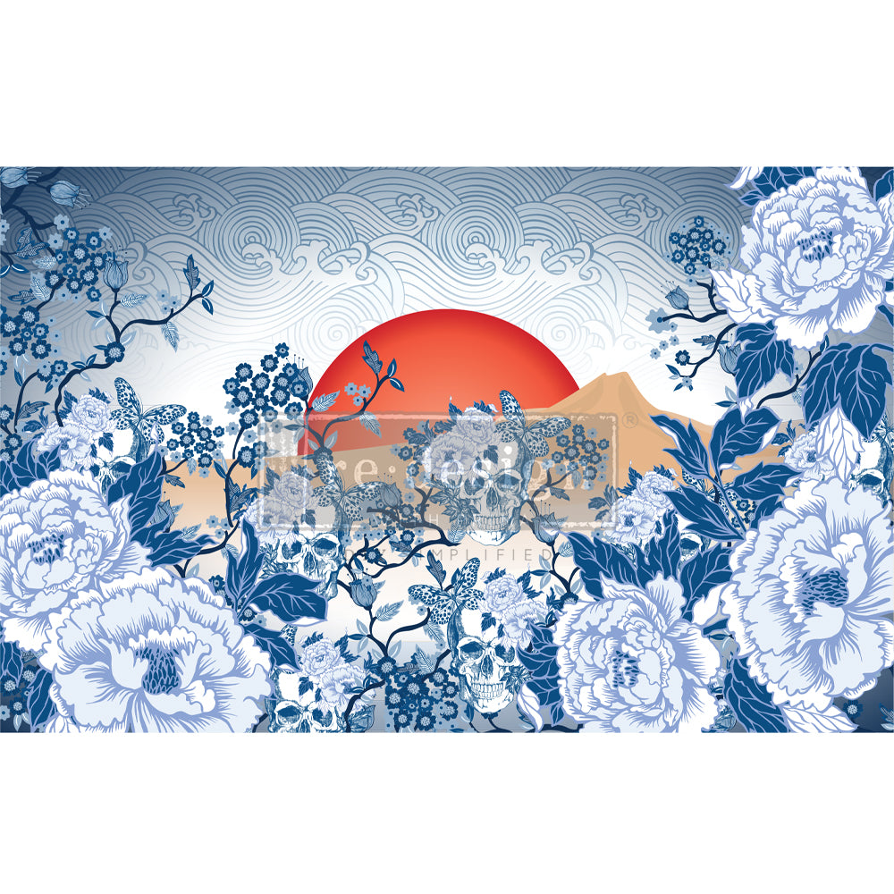 Skull Chinoiserie Redesign With Prima Décor Tissue Paper