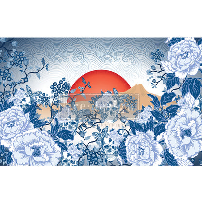 Skull Chinoiserie Redesign With Prima Décor Tissue Paper