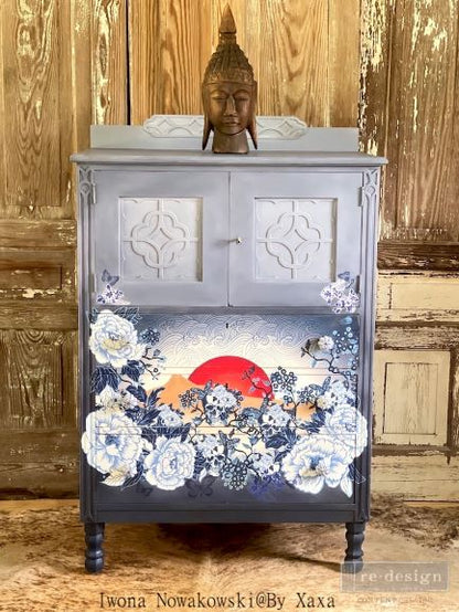 Skull Chinoiserie Redesign With Prima Décor Tissue Paper