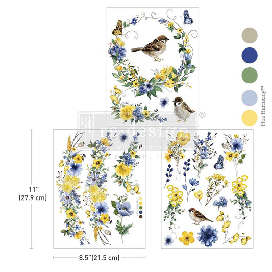 Sunlit Aviary  Redesign with Prima Middy Transfer
