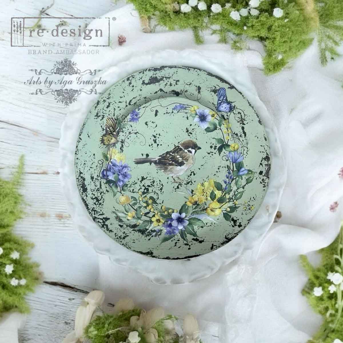 Sunlit Aviary  Redesign with Prima Middy Transfer