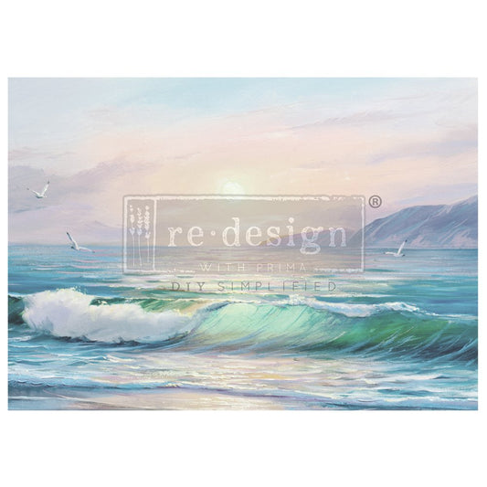 Tranquil Tides Redesign With Prima A1 Decoupage Fiber