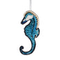 Cream Cornwall - Beaded Blue Seahorse Hanging Decoration