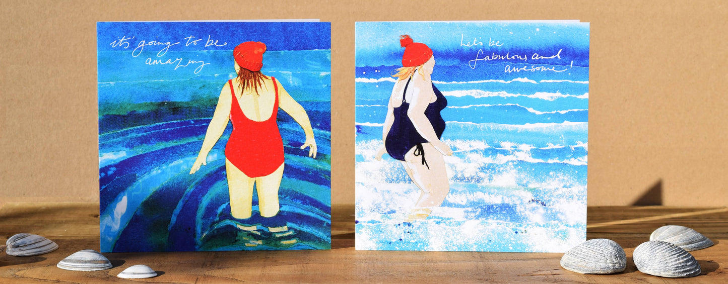 Sea Swimming/Wild Swimming Card (taking the plunge)